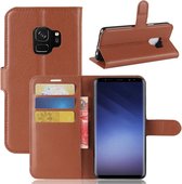 Book Case - Samsung Galaxy S9 Hoesje - Bruin