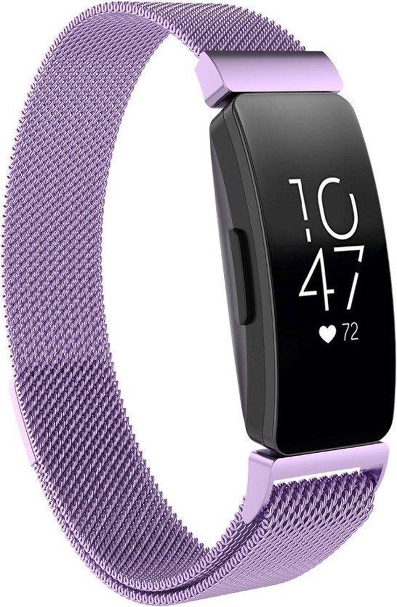 KELERINO. Milanees bandje geschikt voor Fitbit Inspire (HR) - Lila - Small