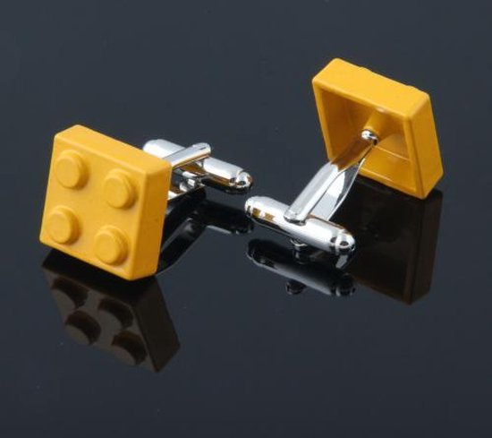 Boutons de manchette LEGO Block Brick Brick Brick Yellow