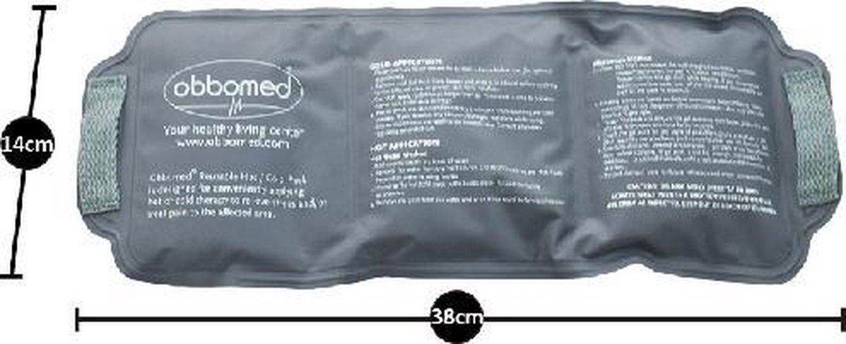 Goedkoopste Warm en koud kompres met verstelbare elastische band (hot-cold pack) - 2 packs 1 elastische band – herbruikbaar- 38 x 14 cm – hulpmiddel tegen spierpijn, stijve spieren en fysieke pijnen - ObboMed MV- 5442