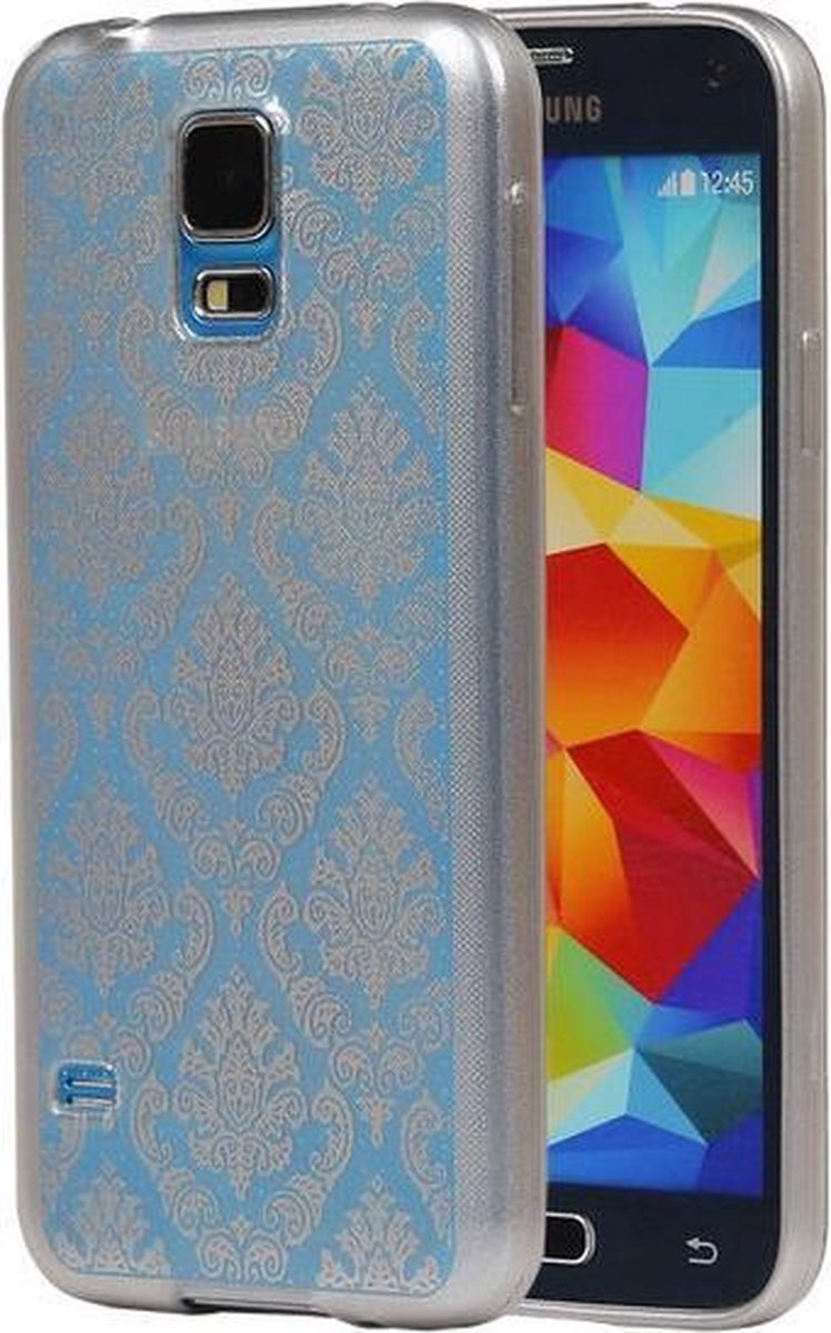 Zilver Brocant TPU back case cover hoesje voor Samsung Galaxy S5