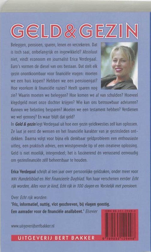 Geld & Gezin, Erica Verdegaal 9789035129498 Boeken