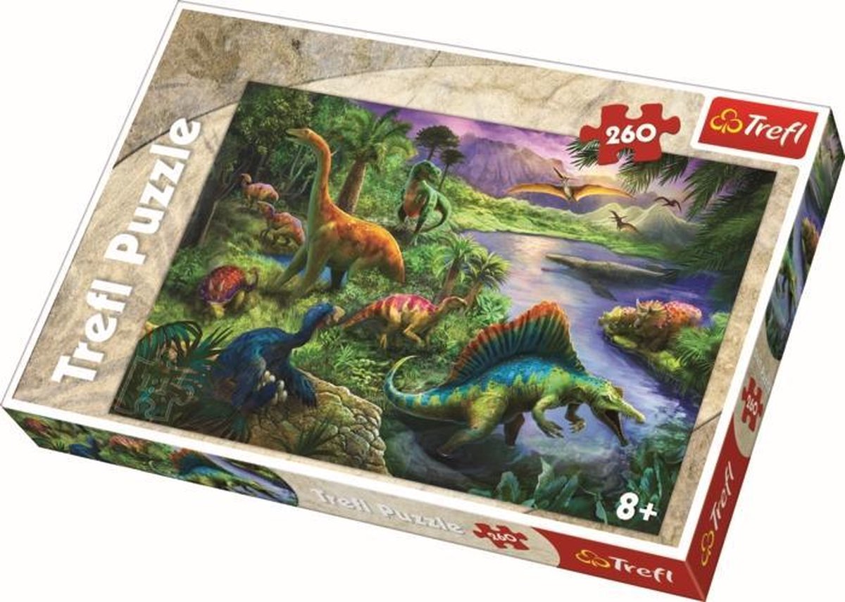 Dino Puzzel 260 Stukjes - Prehistorische Reptielen 60x40cm