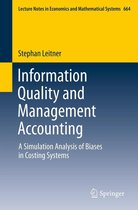 Lecture Notes in Economics and Mathematical Systems 664 - Information Quality and Management Accounting