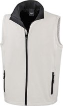 Softshell casual bodywarmer wit voor heren - Sportkleding hardlopen/zeilen - Mouwloze vesten 3XL