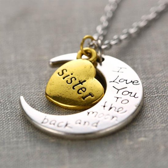 Zussen ketting, I Love You To The Moon And Back | bol.com