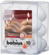 Bougies flottantes Bolsius - 10 pièces - Blanc