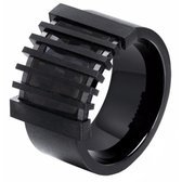 Mendes heren ring Zwart Edelstaal met Carbon-20mm