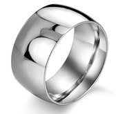 Stalen Ring – 14mm Breed - Gepolijst - Edelstaal - 20.25mm