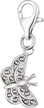 Quiges - Charm Charm Pendant Butterfly with Zirconia - Femme - Plaqué argent - QHC036