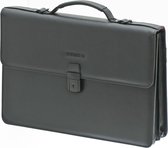 briefcase van het merk davidts met 3 compartimenten-zwart