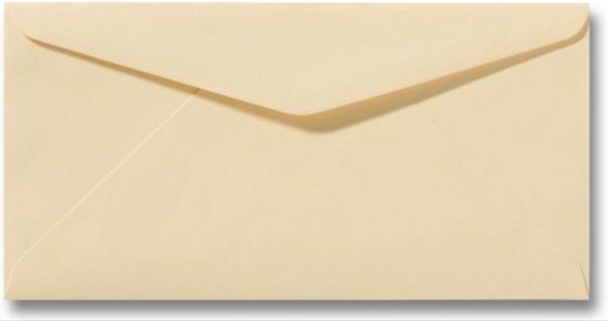 Luxe Enveloppen - 1000 stuks - Crème - 110X220mm - 100grms - 11x22 cm -  Brief envelop | bol