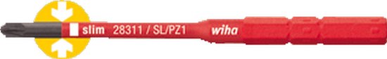Wiha 2831-14 SoftFinish electric slimBit voor plus-min klemschroeven (sleufkop/Pozidriv) - SL/PZ1 x 75 mm - 3,8 Nm