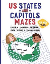 US States and Capitols Mazes for Kids 7-10