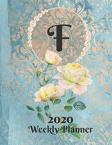 Plan On It Large Print 2020 Weekly Calendar Planner 15 Months Notebook Includes Address Phone Number Pages - Monogram Letter F