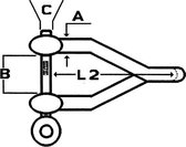 Talamex Forged gedraaide sluitingen - oogbout - lang