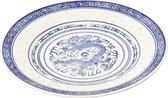 Chinees Bord van Porselein - Ø21 cm – Traditioneel - Wit/Blauw