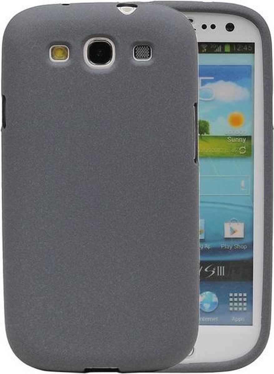 Grijs Zand TPU back case cover hoesje voor Samsung Galaxy S3 I9300