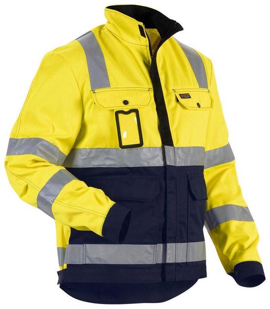 Blåkläder 4023-1804 Veste non doublée haute visibilité jaune / bleu marine taille XXXL