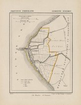 Historische kaart, plattegrond van gemeente Stavoren in Friesland uit 1867 door Kuyper van Kaartcadeau.com