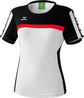 Erima 5-Cubes T-Shirt Dames - Wit / Zwart / Rood | Maat: 40