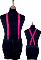 Bretels luxe neon roze
