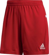 adidas T19 Short Dames Sportbroek - Maat L  - Vrouwen - rood/wit