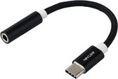Ninzer USB-C - Type-C naar 3.5 mm Audio Aux Converter kabel | Zwart
