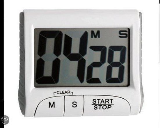 Kookwekker / timer Wit groot display