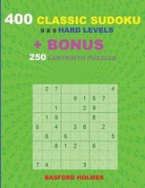 400 classic sudoku 9 x 9 HARD LEVELS + BONUS 250 Labyrinth puzzles