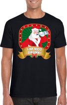 Foute Kerst t-shirt zwart Im not drunk voor heren - Kerst shirts S