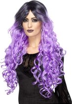 Paarse Gothic Glamour Pruik