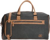 Enrico Benetti Canvas Weekend Tas Hand & Schoudertas Reistas Handbagage Antraciet Zwart