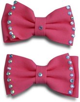 Jessidress Haarclip set met mooie strikjes van strass - Roze