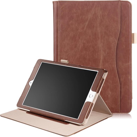 iPad mini 4 / iPad mini 5 leren case / hoes bruin incl. standaard met 3  standen | bol.com