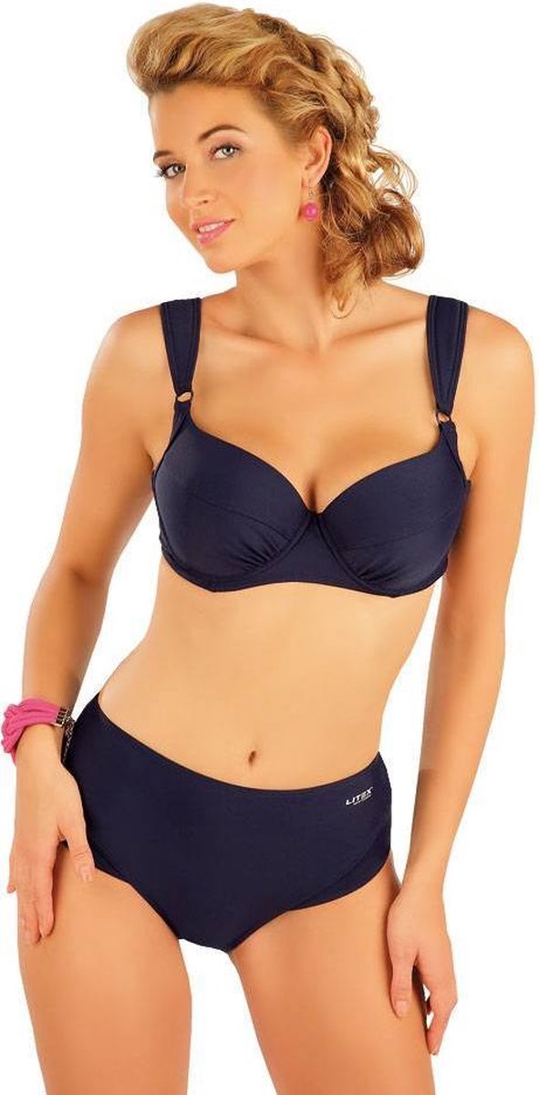 Omhoog Berouw draad Extra hoge taille bikini broekje blauw Elisa | bol.com