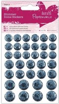 Shimmer Dome Stickers (36pcs) - Light Blue