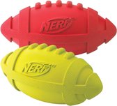 Nerf Squeaker voetbal - 1 stuks - 18cm - Geel of Rood -