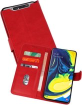 Samsung Galaxy A80 & Galaxy A90 Hoesje Kaarthouder Book Case Telefoonhoesje Rood