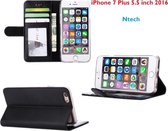 3 Pasje iPhone 7 Plus 5.5 inch wallet / boekstyle hoesje xssive Zwart