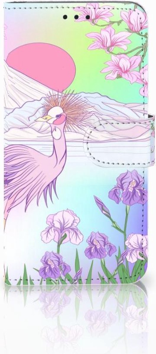Book Case voor Huawei P30 Lite (2020) Telefoonhoesje met Pasjes Bird