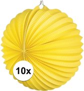 10x Lampionnen geel 22 cm