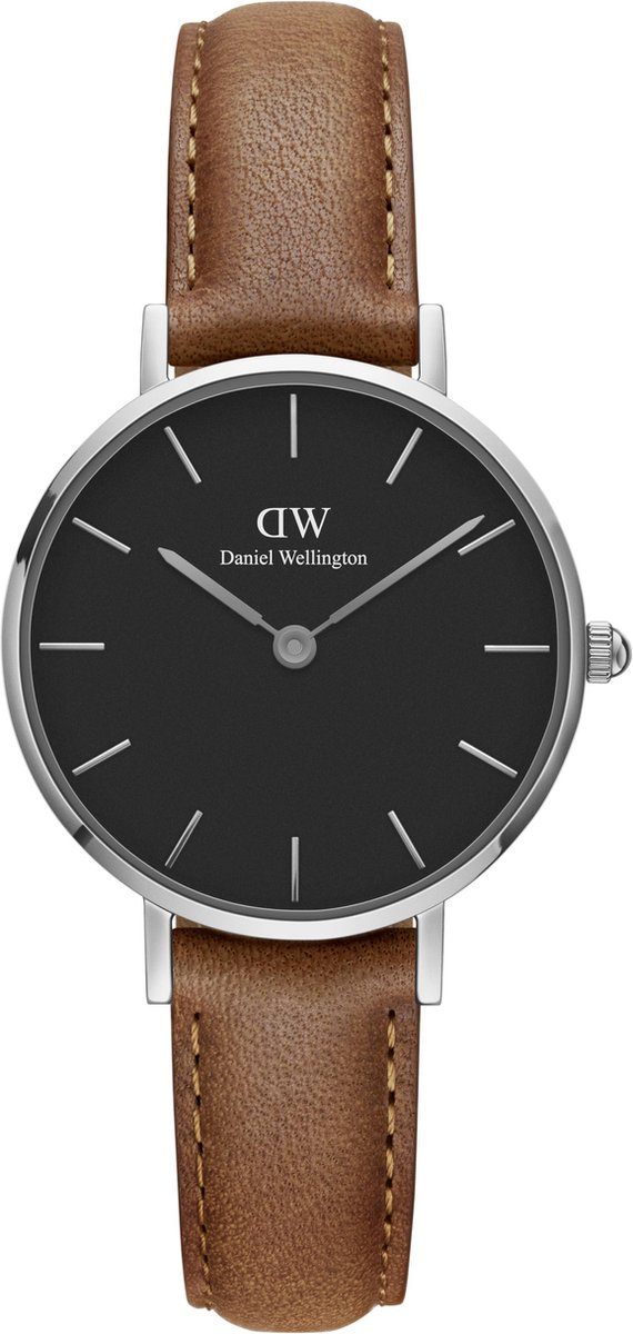 Daniel Wellington Petite Durham DW00100234 - Horloge - Leer - Bruin - 28mm