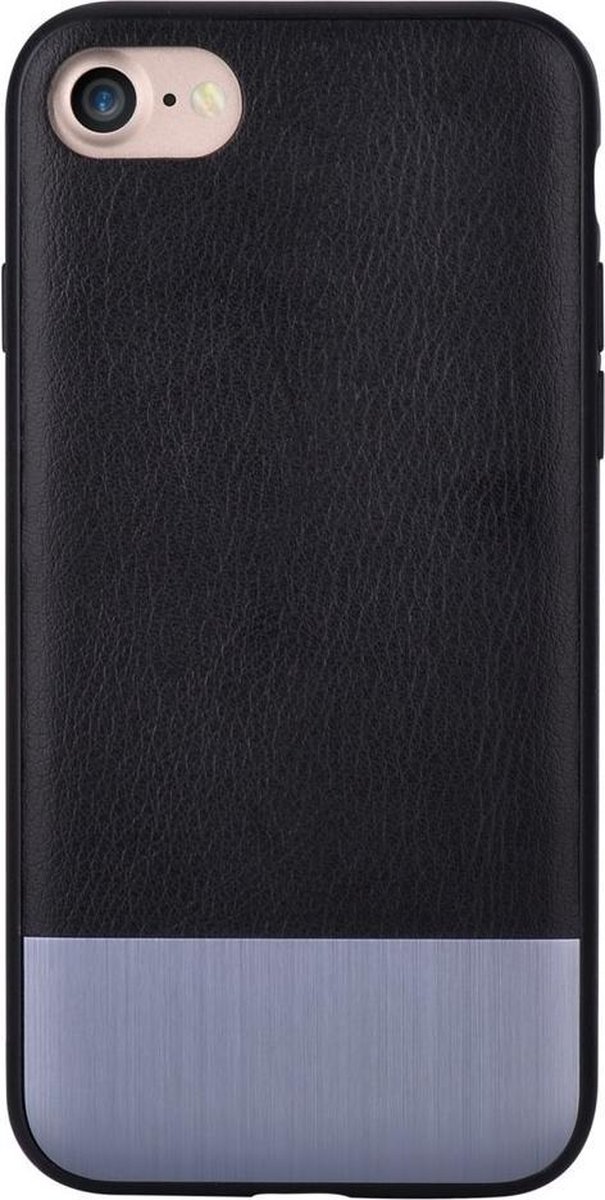 Commander Case Cover PU+TPU voor Apple iPhone 7 Plus / 8 Plus - Zwart