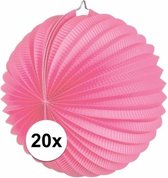 20x Lampionnen roze 22 cm