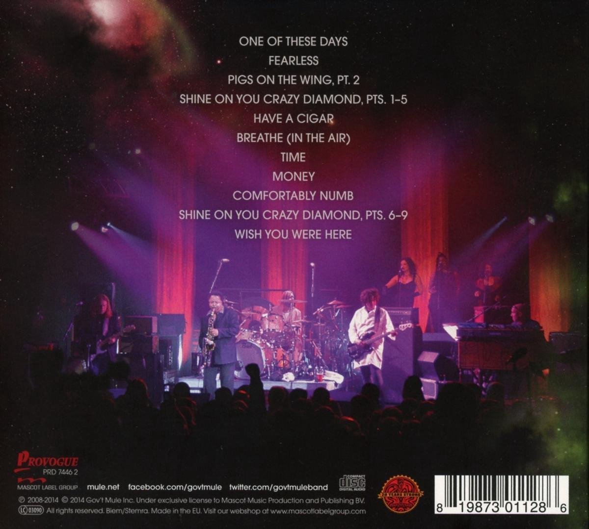Dark Side Of The Mule, Gov't Mule CD (album) Muziek