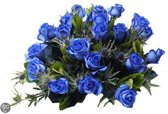 Boeket 10 blauwe rozen