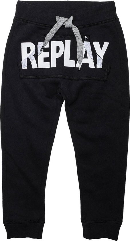 Replay Jongens Joggingbroek - Zwart - Maat 116 | bol.com