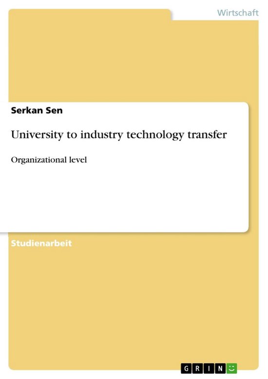 University to industry technology transfer - cover