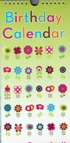 Bloemen Verjaardagskalender + Postkaarten (16x34cm) - Omslagkalender / verjaardagen kalender